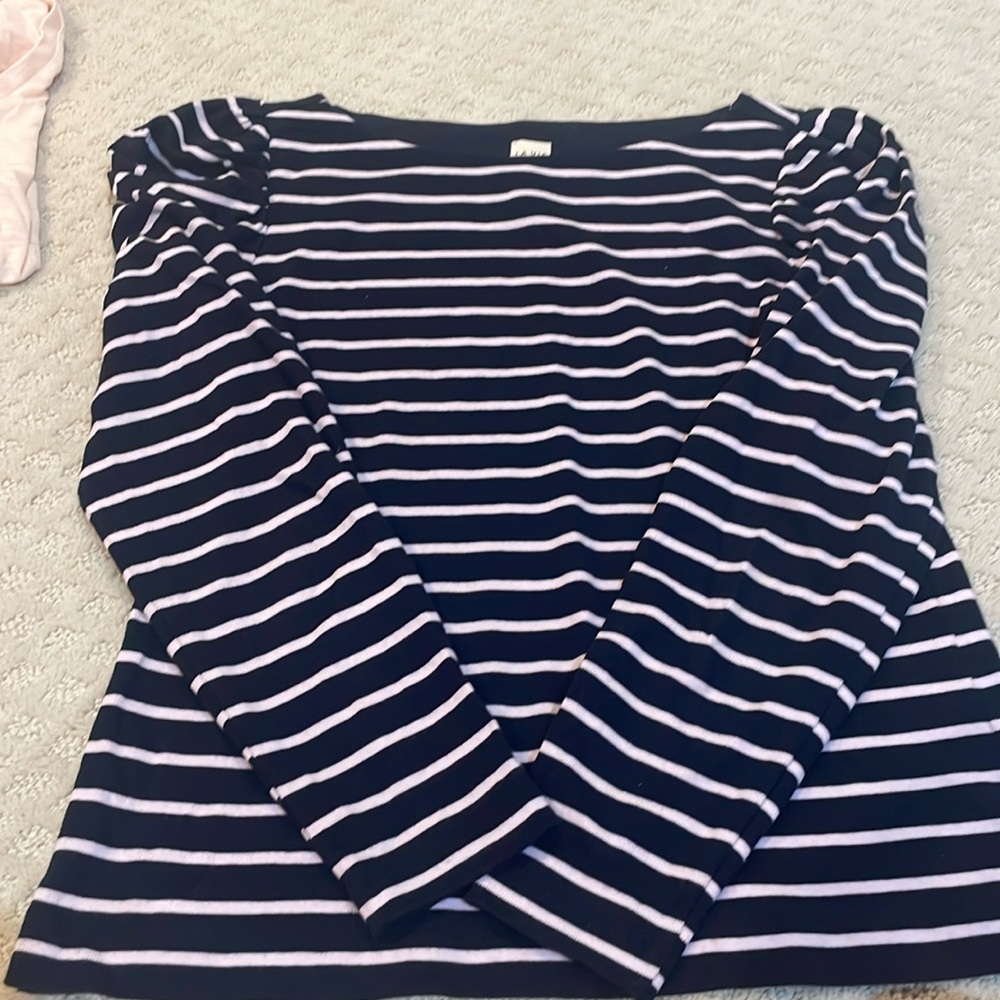 Rebecca Taylor, La Vie striped puff sleeved shirt. Size XS.